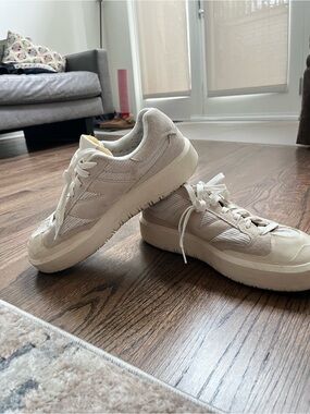 Men’s New Balance 574 Cream Platform Sneakers - Casual Everyday Style